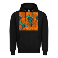 Black western dreamcatchers seamless pattern Zipper Hoodie - HRA Design Shop