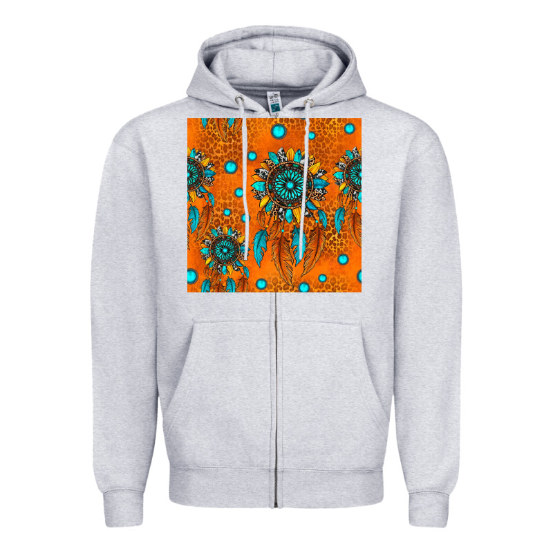 Western Dreamcatchers Seamless Pattern Zipper Hoodie by HRA Design Shop | Teevron