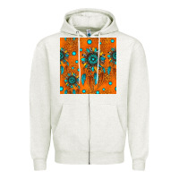 Oatmeal Heather western dreamcatchers seamless pattern Zipper Hoodie - HRA Design Shop