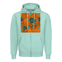 Seafoam western dreamcatchers seamless pattern Zipper Hoodie - HRA Design Shop