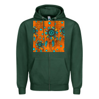 Sports Green western dreamcatchers seamless pattern Zipper Hoodie - HRA Design Shop