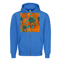 True Royal western dreamcatchers seamless pattern Zipper Hoodie - HRA Design Shop