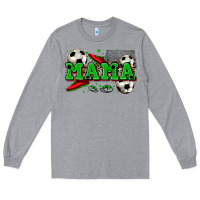 Heather Grey mama soccer Long Sleeve Tee - Zillion Design Studio