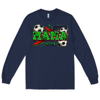 Navy mama soccer Long Sleeve Tee - Zillion Design Studio