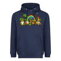 Navy st patricks gnomes with rainbow Heavyweight Hoodie - AdoDesignShop