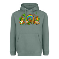Sage st patricks gnomes with rainbow Heavyweight Hoodie - AdoDesignShop