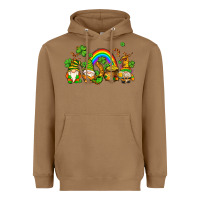 Toasted Coconut st patricks gnomes with rainbow Heavyweight Hoodie - AdoDesignShop