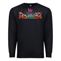 Black no thanks cupid Premium Sweatshirt - AdoDesignShop