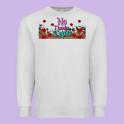 No Thanks Cupid Premium Sweatshirt Designed By Adodesignshop