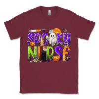 Burgundy Halloween Spooky Nurse Classic Tee - texasbilliewilder