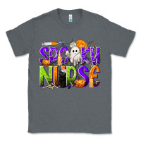 Charcoal Heather Halloween Spooky Nurse Classic Tee - texasbilliewilder