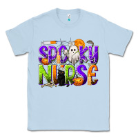Dusty Blue Halloween Spooky Nurse Classic Tee - texasbilliewilder