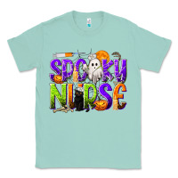 Seafoam Halloween Spooky Nurse Classic Tee - texasbilliewilder