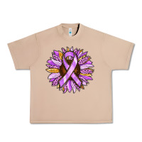 Burro Cancer Awareness Sunflower Urban Heavy Tee - RanaPortraitStore
