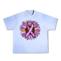 Grape Ice Cancer Awareness Sunflower Urban Heavy Tee - RanaPortraitStore