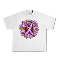 Lunar Rock Cancer Awareness Sunflower Urban Heavy Tee - RanaPortraitStore