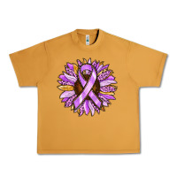 Peanut Butter Cancer Awareness Sunflower Urban Heavy Tee - RanaPortraitStore