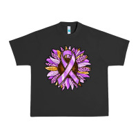 Pigment Black Cancer Awareness Sunflower Urban Heavy Tee - RanaPortraitStore