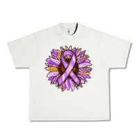 Pistachio Cancer Awareness Sunflower Urban Heavy Tee - RanaPortraitStore