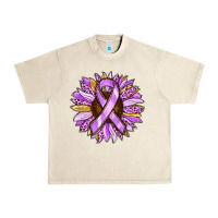 Sandshell Cancer Awareness Sunflower Urban Heavy Tee - RanaPortraitStore