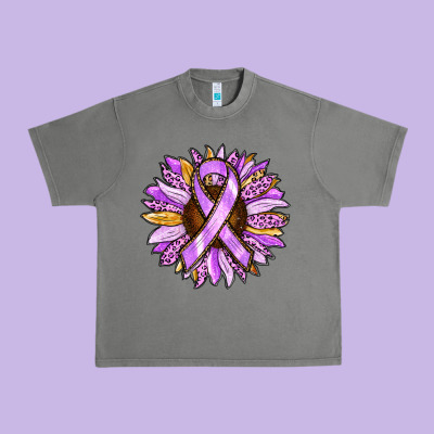 Cancer Awareness Sunflower Urban Heavy Tee Designed By Ranaportraitstore