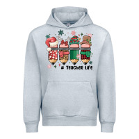 Heather Grey teacher christmas Urban Hoodie - MaliasSmallBusiness
