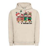 Pigment French Oak teacher christmas Urban Hoodie - MaliasSmallBusiness
