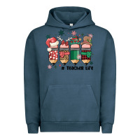 Pigment Midnight Navy teacher christmas Urban Hoodie - MaliasSmallBusiness