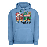 Pigment Pebble Blue teacher christmas Urban Hoodie - MaliasSmallBusiness