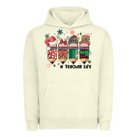 Pigment Pistachio teacher christmas Urban Hoodie - MaliasSmallBusiness