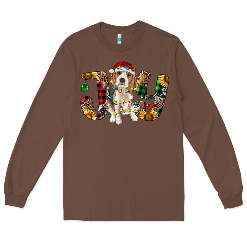 Beagle Christmas Joy Long Sleeve Tee by RanaPortraitStore | Teevron