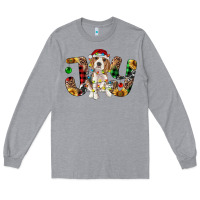 Heather Grey beagle christmas joy Long Sleeve Tee - RanaPortraitStore