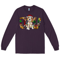 Plum beagle christmas joy Long Sleeve Tee - RanaPortraitStore