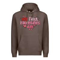 Coffee my first valentines day Premium Hoodie - MaliasSmallBusiness