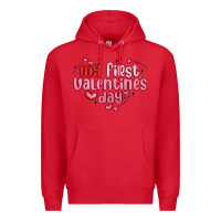Red my first valentines day Premium Hoodie - MaliasSmallBusiness