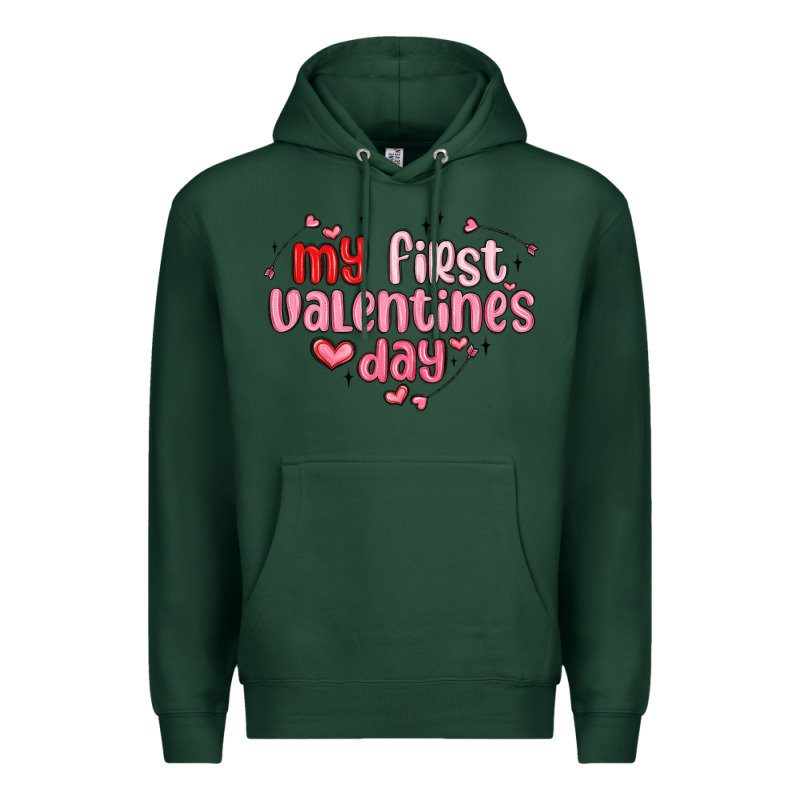 My First Valentines Day Premium Hoodie by MaliasSmallBusiness | Teevron