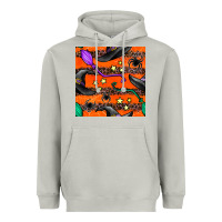 Moon Dust halloween witch hats leopard seamless pattern Heavyweight Hoodie - BundleAndBundleShop
