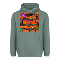 Sage halloween witch hats leopard seamless pattern Heavyweight Hoodie - BundleAndBundleShop