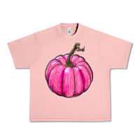 Salmon Breast Cancer Awareness Pink Pumpkin Urban Heavy Tee - RanaPortraitStore