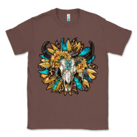 Chestnut bull skull with sunflower Classic Tee - RanaPortraitStore