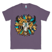 Lavender bull skull with sunflower Classic Tee - RanaPortraitStore
