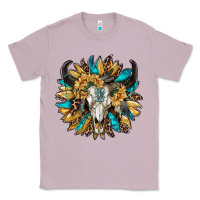 Lilac bull skull with sunflower Classic Tee - RanaPortraitStore