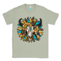 Matcha bull skull with sunflower Classic Tee - RanaPortraitStore