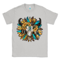 Moon Dust bull skull with sunflower Classic Tee - RanaPortraitStore