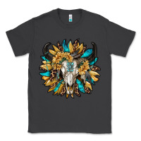 Smoke bull skull with sunflower Classic Tee - RanaPortraitStore