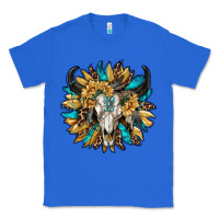 True Royal bull skull with sunflower Classic Tee - RanaPortraitStore