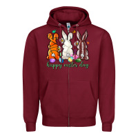 Burgundy happy easter day with sports Zipper Hoodie - Neo Western