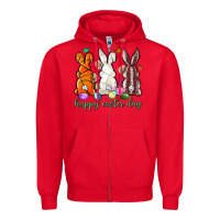 Red happy easter day with sports Zipper Hoodie - Neo Western