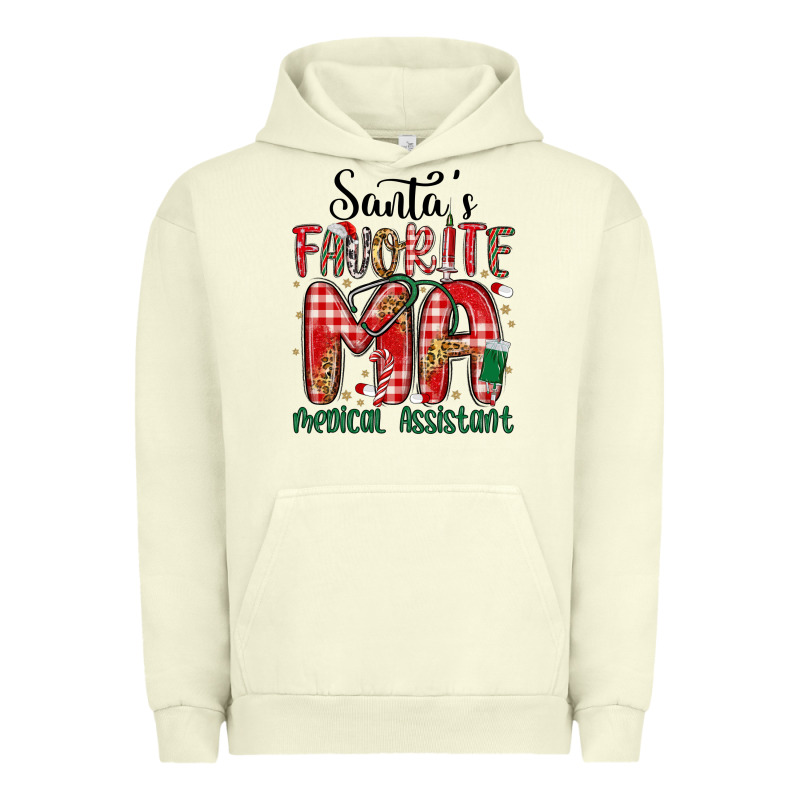 Santa Favorite Medical Assistant Urban Hoodie by MaliasSmallBusiness | Teevron