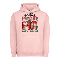 Pigment Salmon santa favorite medical assistant Urban Hoodie - MaliasSmallBusiness